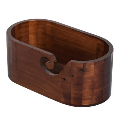 TangleTamer Luxe – Premium Wooden Yarn Bowl